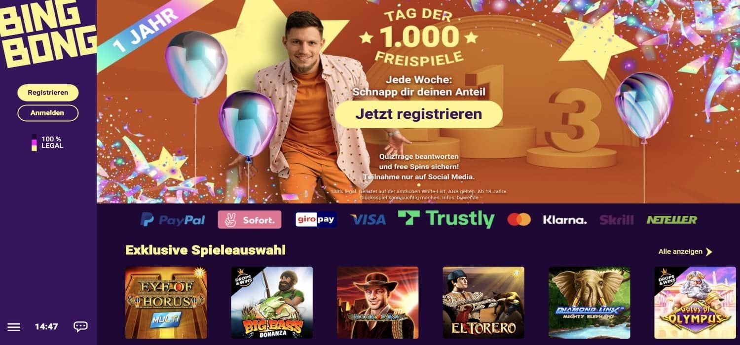 BingBong Spielothek Lobby