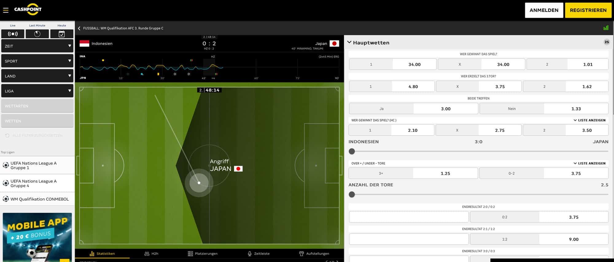Cashpoint Live Wetten