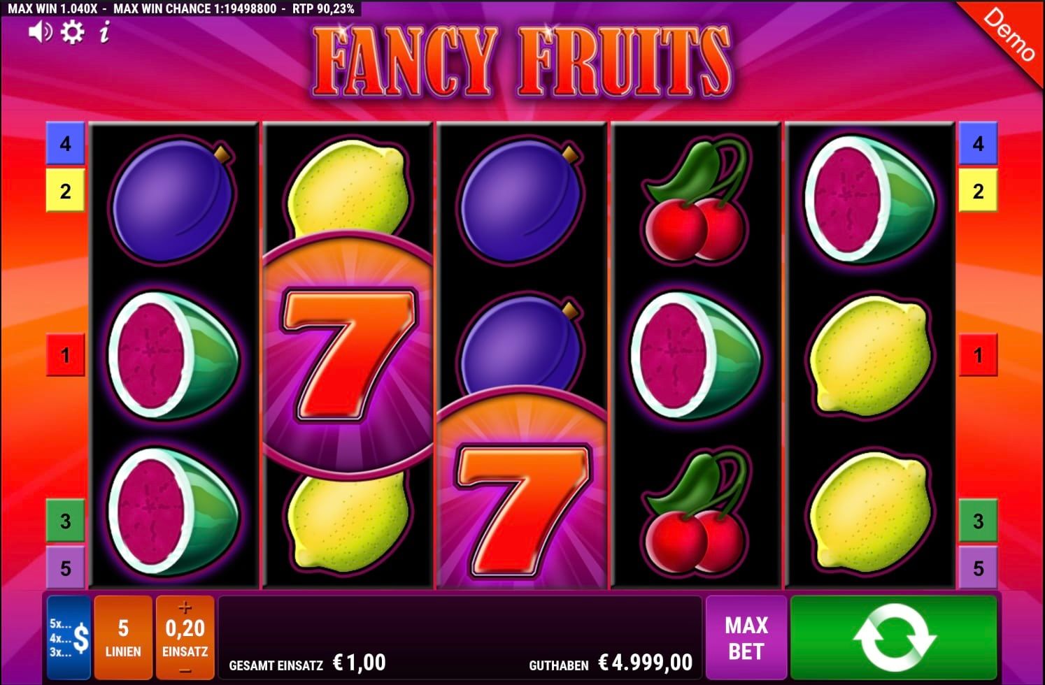 Fancy Fruits Slot Gamomat