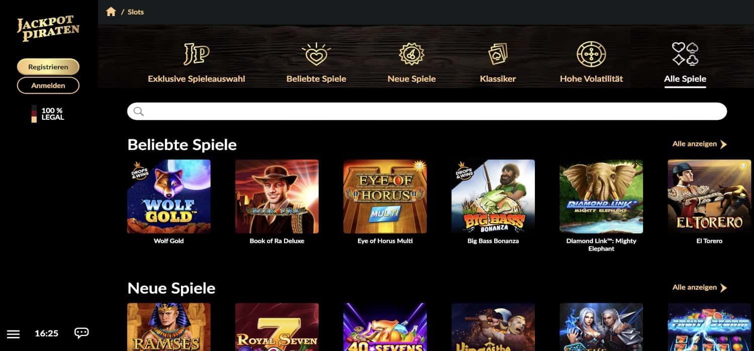 Jackpotpiraten Casino Alle Spiele