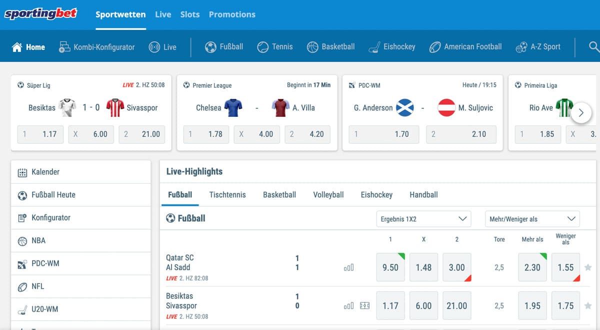 Sportingbet Sportwetten